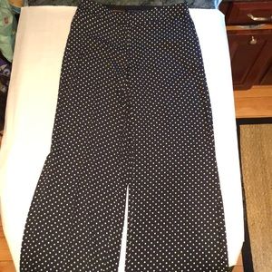 Polka dot Women’s dress pant with loose slit